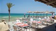 foto terasa restauracie hotela Shems Holiday Village v stredisku Monastir v Tunisku