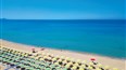 foto plaz hotela Mimose Beach Village v Badesi na talianskom ostrove Sardinia